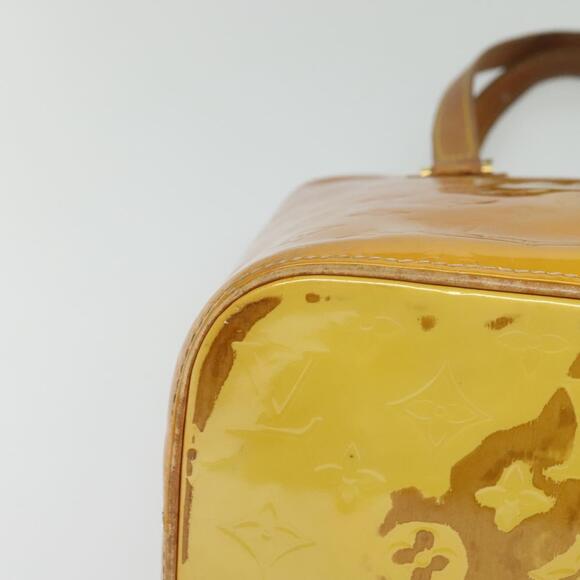 LOUIS VUITTON Monogram Vernis Houston Hand Bag Beige M91004 - Picture 14 of 16